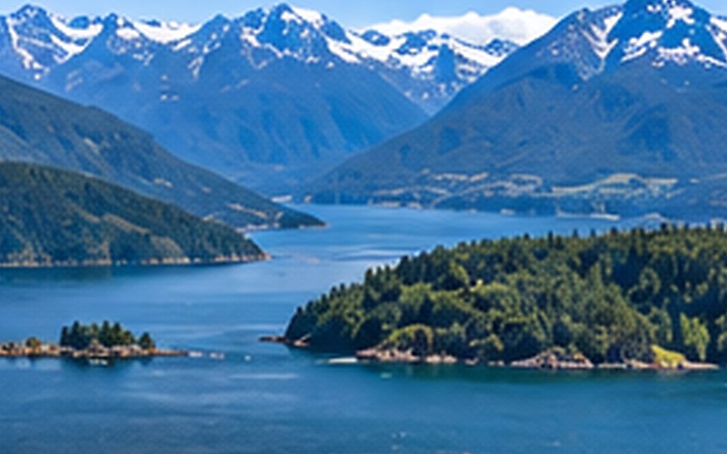 Howe Sound and the Coast Mountains along the Sea-to-Sky corridor