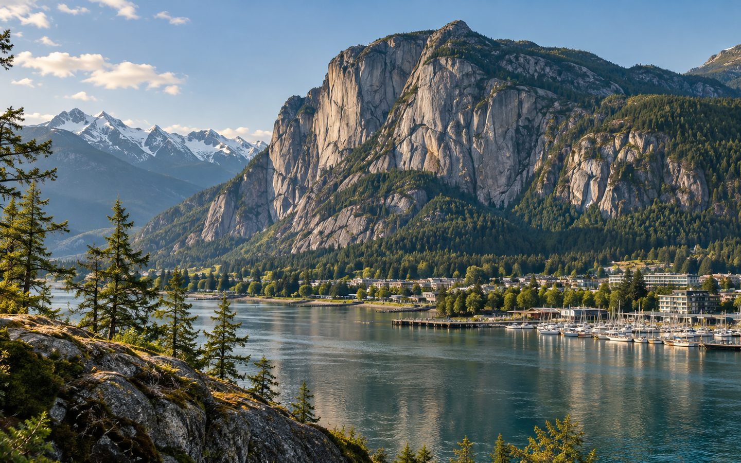Stawamus Chief and forest near Squamish, British Columbia